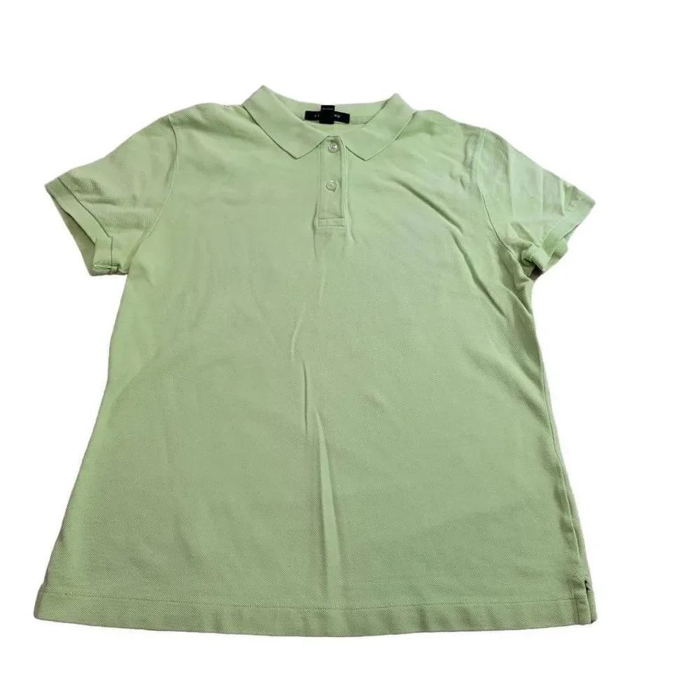 Lands End lime green polo shirt S6/8